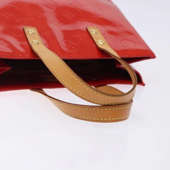 LOUIS VUITTON Monogram Vernis Reade PM Hand Bag Red Rouge M91088 LV Auth 133099 - Picture 8 of 16